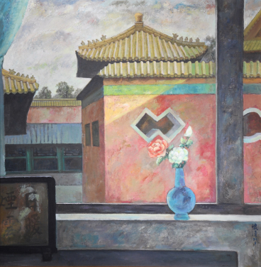 Palace in the Sun
Mao Huaiqing (b. 1964)
Oil on canvas
1990
H. 90 cm x W. 90 cm
HKU.P.1994.1018